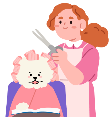 강아지 미용하는 드림이