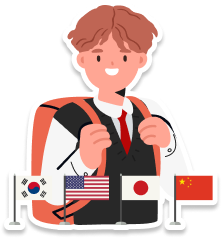 국기와 학생